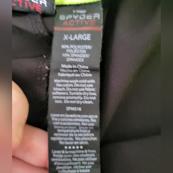 Spyder Black Active Shorts, Size XL (34) - Picture 4 of 4